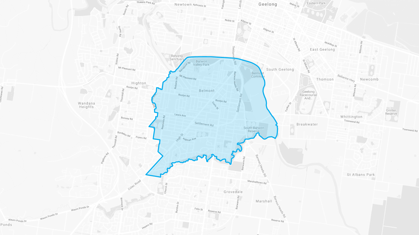 Map of Belmont