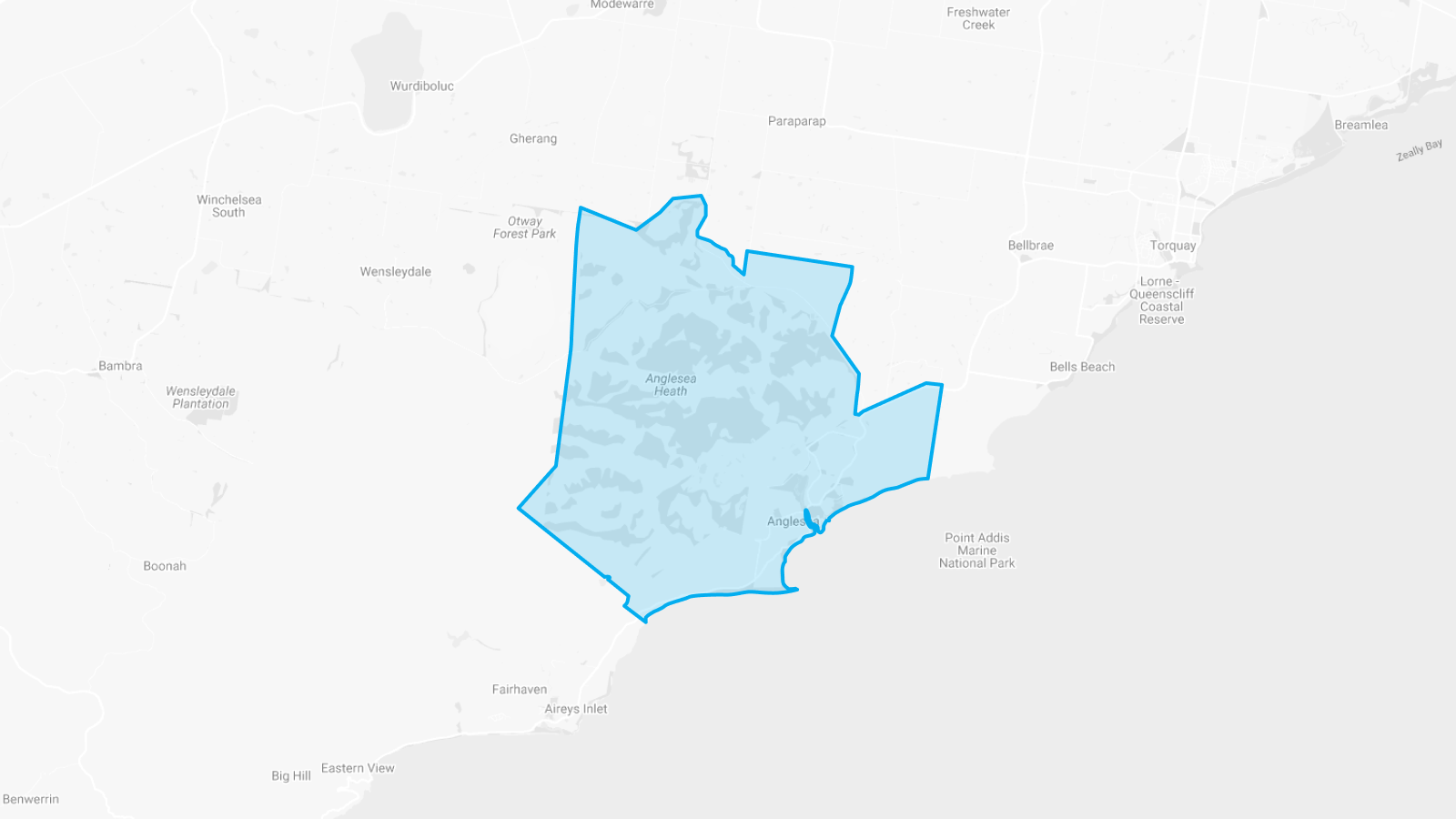 Map of Anglesea